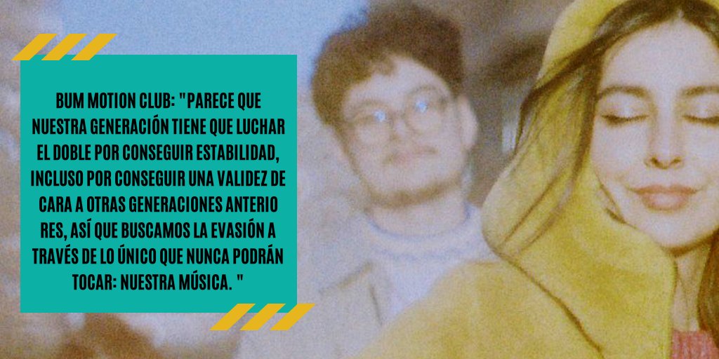 Bum Motion Club (<a href="/bummotionclub/">𝘽𝙪𝙢 𝙈𝙤𝙩𝙞𝙤𝙣 𝘾𝙡𝙪𝙗</a>):  "Siempre nos ha gustado mucho la psicodelia pero quizás ahora lo hemos ido dejando un poco más de lado para darle prioridad al shoegaze y algunos sonidos más pop. " mindies.es/?p=49278 <a href="/speedsoundcom/">Speed Sound</a>