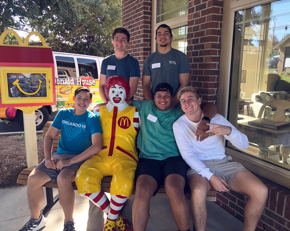 No better way to spend our day than volunteering at the Ronald McDonald House of North West Florida. #RuhRahRega