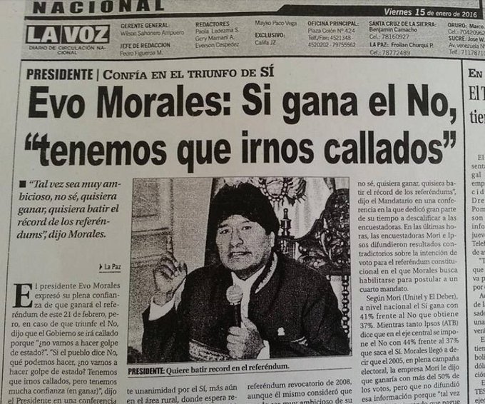 StratocasterM68's tweet photo. ¿Y?¿Ya leyeron la Constitución de Bolivia?¿Ya escucharon al canciller Faurie?¿Ya entendieron que fue un pueblo que se movilizó contra un tipo que se cagó en el NO del referéndum de 2016 y encima hizo fraude con la intención de perpetuarse en el poder? En #BoliviaNoHayGolpe https://t.co/vZ572STyWg