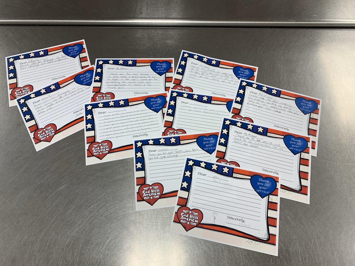 It was so nice to get these today from the students. Thank you for remembering that I am a Veteran. Women Veterans like to be remembered too! 🇺🇸 Happy Veterans Day to all my fellow Veterans!