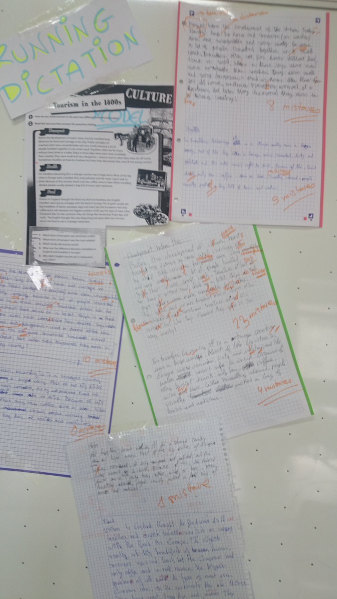 Vickydelera's tweet photo. Running Dictation: the succesful productions of my students: so proud of them all!! #HelpandLearn. Feel the experience https://t.co/1dlyXhF9xU