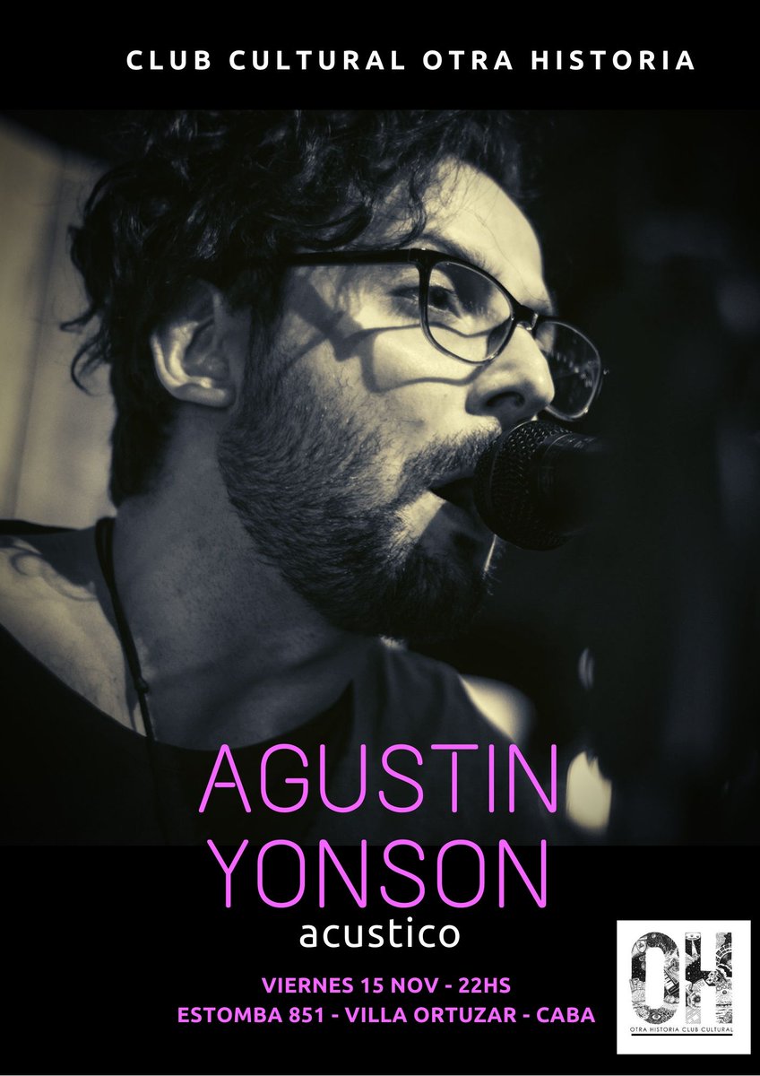 La invitación es para este viernes 15, 21hs en Otra Historia (Villa Ortuzar, CABA). LOS ESPERO!!