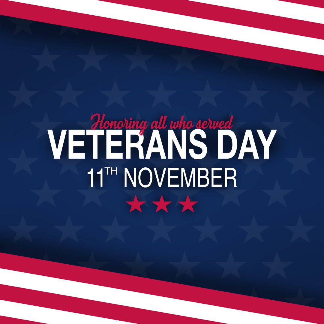 Liberty comes at a price and the men and women who serve our country are willing to pay that price for our freedom and for peace. Today, we thank you, we salute you, we honor you Veterans! Happy Veterans Day!
