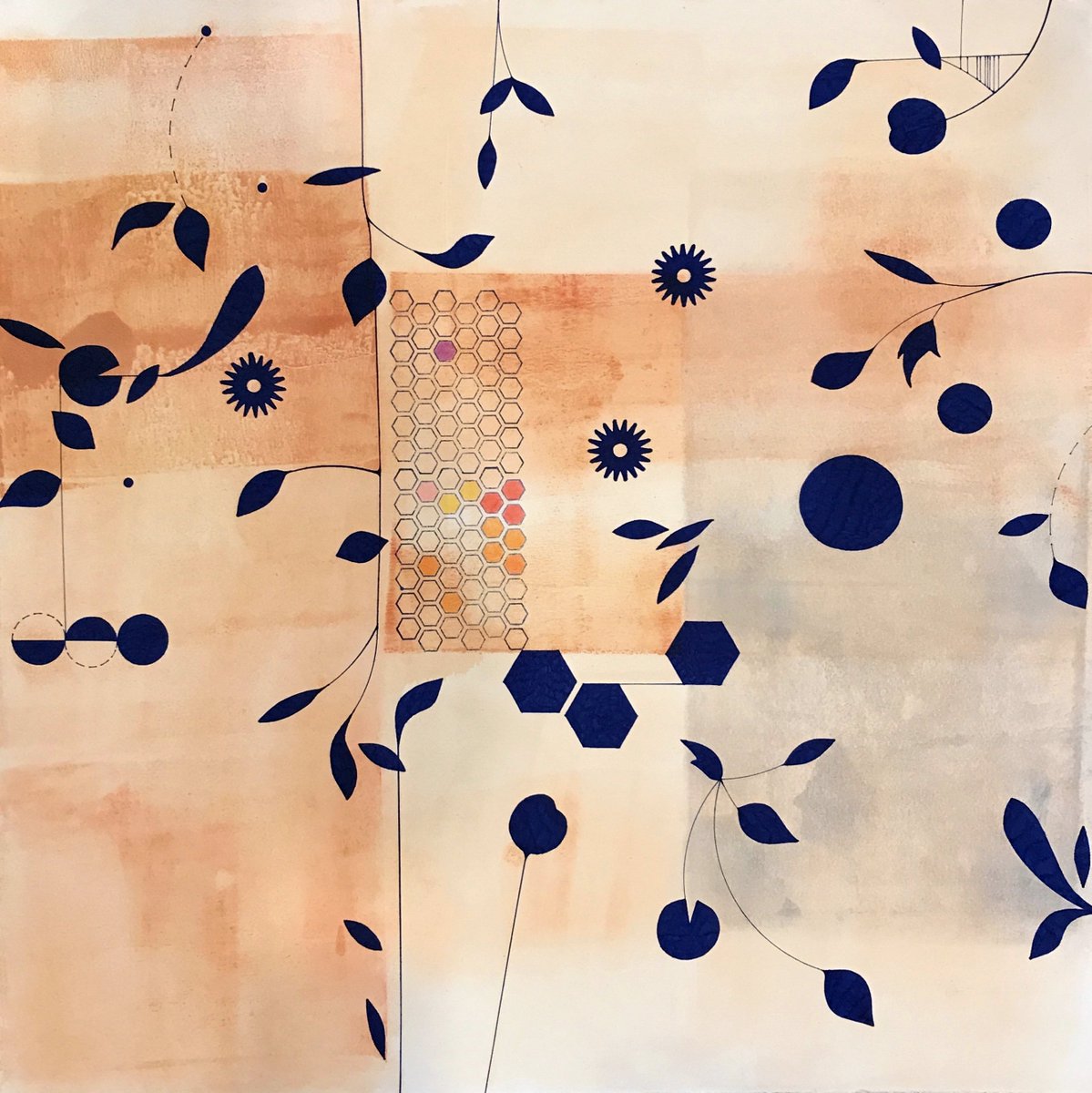 MarieBukowski1's tweet photo. It was pretty slow going, but all in all, I had a good studio weekend. #newwork #patienceisworthit #contemporaryart #monotype #reliefprint #penandink #drawing #mixedmedia #workallweekend #studiolife #artistlife https://t.co/vuJDTm2czF