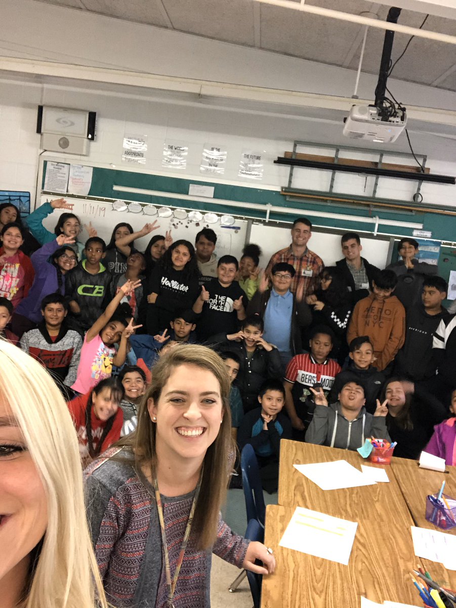 Hybla5th's tweet photo. Ms Deaton’s class and Mrs Prieto’s class loved hearing from Captain Brant and Captain Brooks about their experiences as Marines! Happy Veteran’s Day 🇺🇸 @HyblaValleyES @Hybla5th @hybla6th https://t.co/b1f1WIFj56