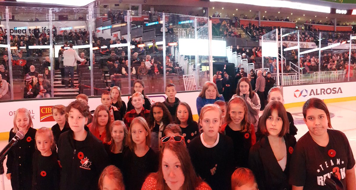 MrPhiMusic's tweet photo. @WiseJaguars singing the Russian National Anthem &amp; O Canada, both in 2-part harmony for the #TeamOHL vs #TeamRussia game. So proud of these singers - thanks for braving the snow! @CHLHockey @OHLHockey @TVDSB #tvdsbarts #hockey #IceHockey #CanadaRussiaSeries @GoLondonKnights https://t.co/EUZMBC3I5B