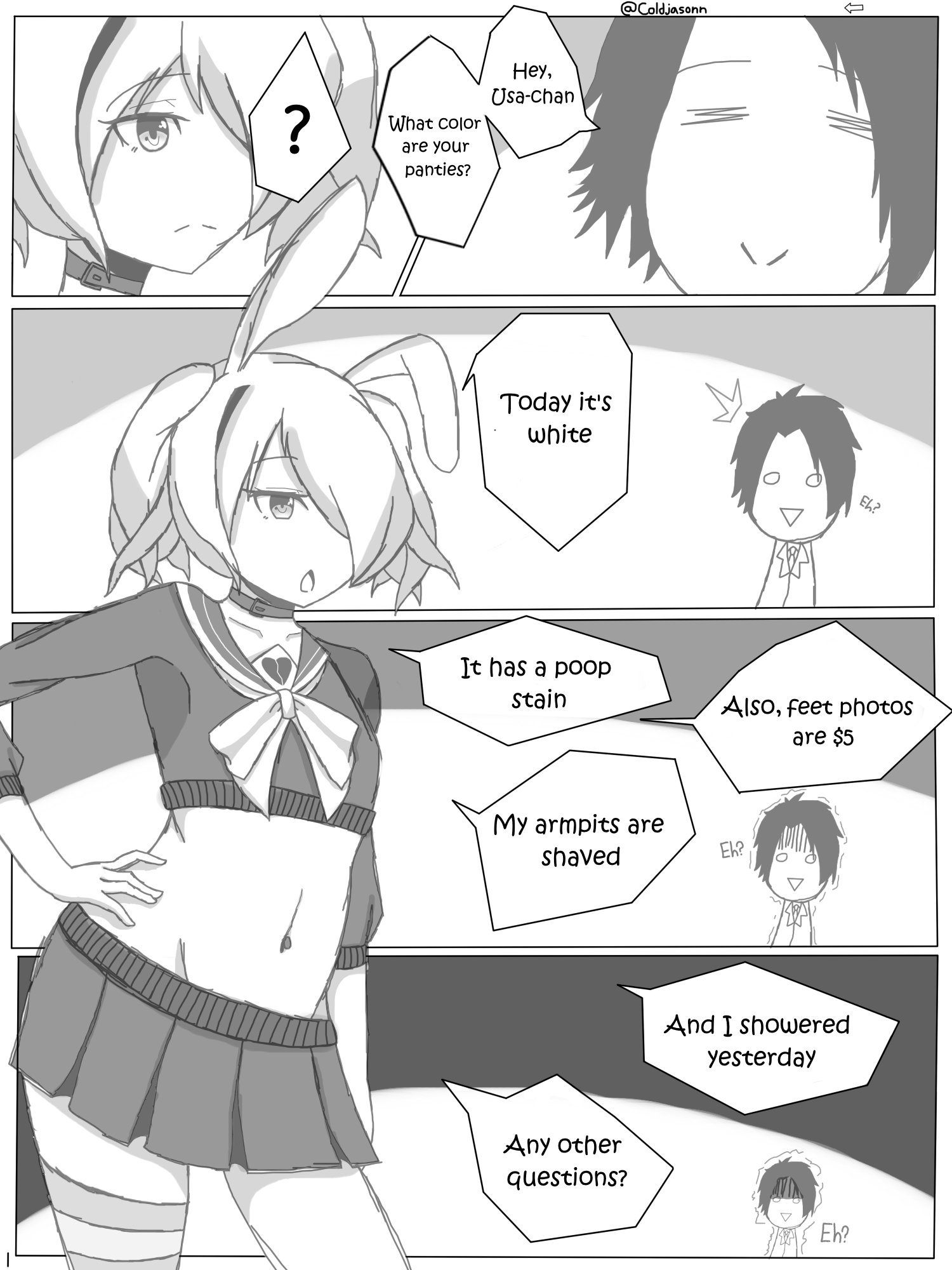 Coldjason On Twitter Pantsu Nani Iro First Time Drawing Manga It Was Fun Usachan Youtube Appluna3