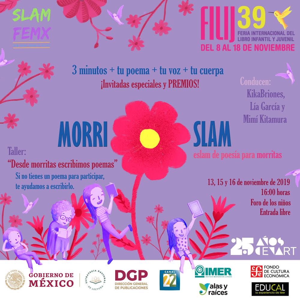 Los días 13, 15 y 16 se llevará a cabo el Morri Slam. ✍️📖
¡Comparte en la #FILIJ39 tus poemas! 😍
#EntradaLibre

#TodosSomosFILIJ
#FILIJEnElCenart
#25AñosCenart