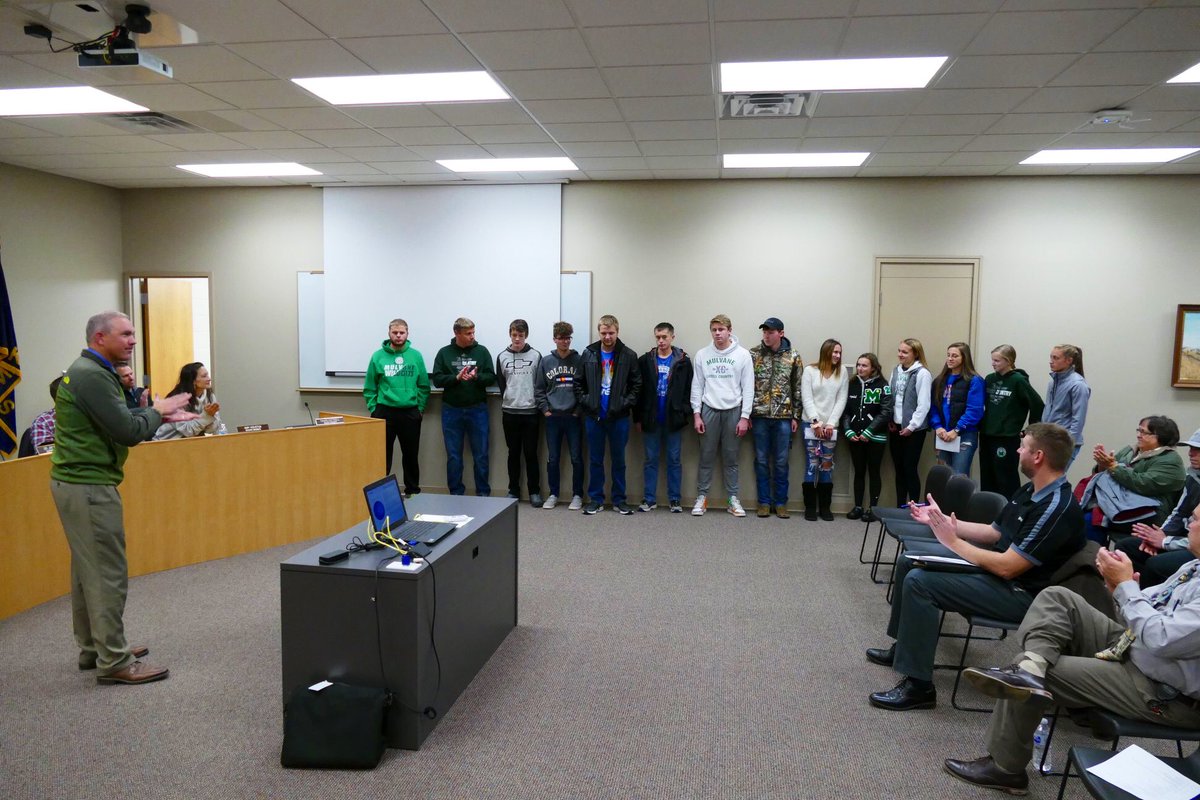 MulvaneTrackXC's tweet photo. A couple of our best XC boosters recognized tonight at the BOE meeting for inspiring excellence along with our men’s and women’s XC teams.  Congrats to the girls on their 8th place finish at state! https://t.co/HduzTo5Gcp