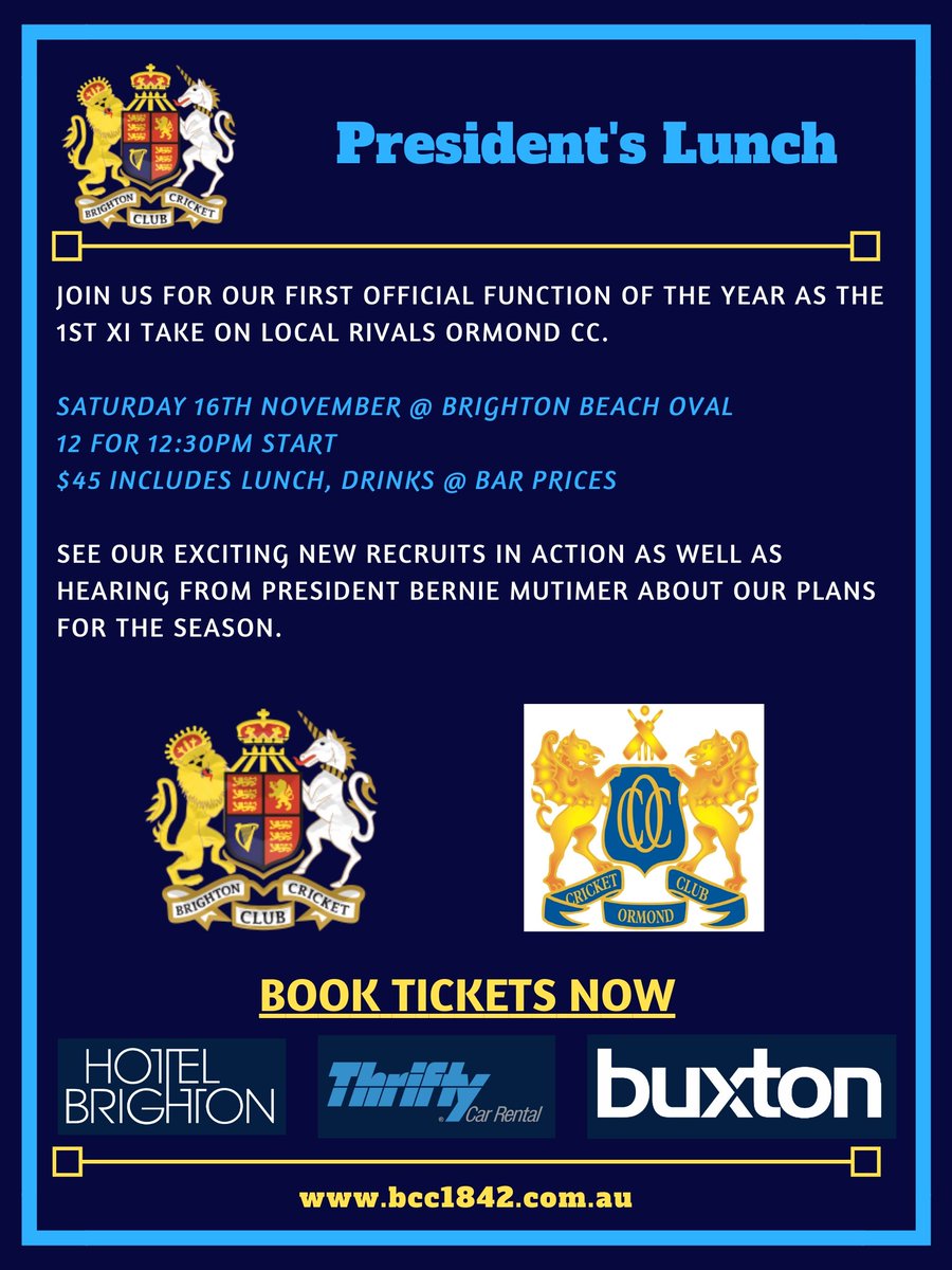 President's Lunch - THIS SATURDAY! - mailchi.mp/373eede88135/p…