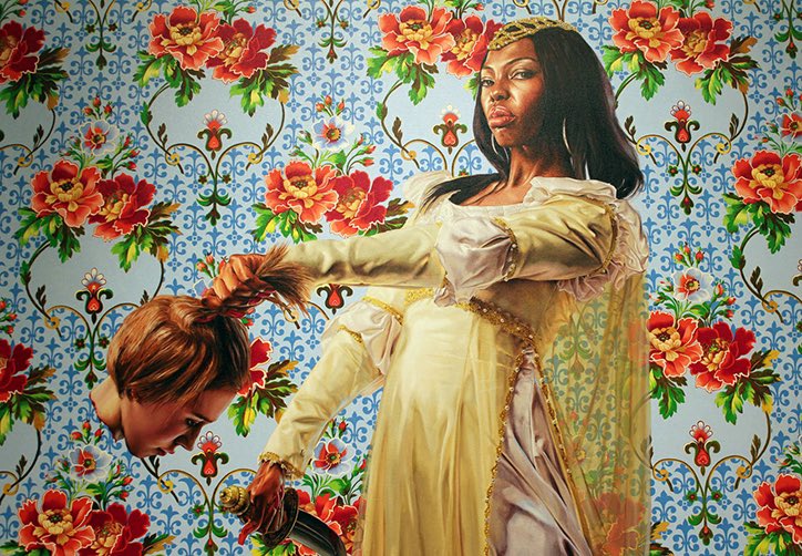 Kehinde Wiley Wileys larger than life figures disturb and interrupt tropes of portrait painting,often blurring the boundaries between traditional and contemporary modes of representation and the critical portrayal of masculinity and physicality in the view of black and brown men