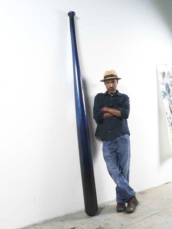 Radcliffe Bailey Bailey is a painter, sculptor, and mixed media artist who utilizes the layering of imagery, culturally resonant materials, and text to explore themes of ancestry, race, and memory. His work is often created out of found materials and certain pieces from his past