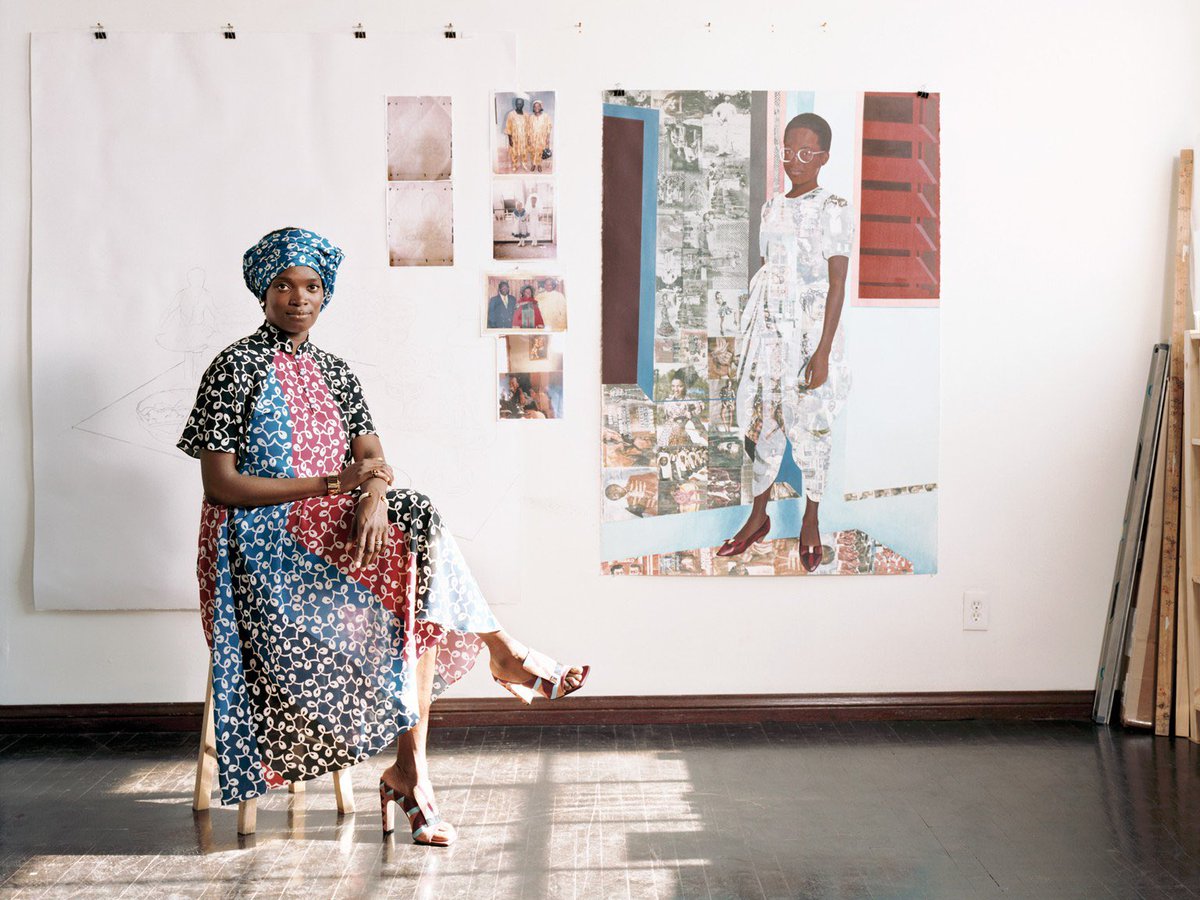 Njideka Akunyili Crosby”[my work] really is about what it means to be someone who has existed between multiple worlds and carries all those influences with them at once — for me, a rural Nigerian person, an urban Nigerian person and an American at the same time.”