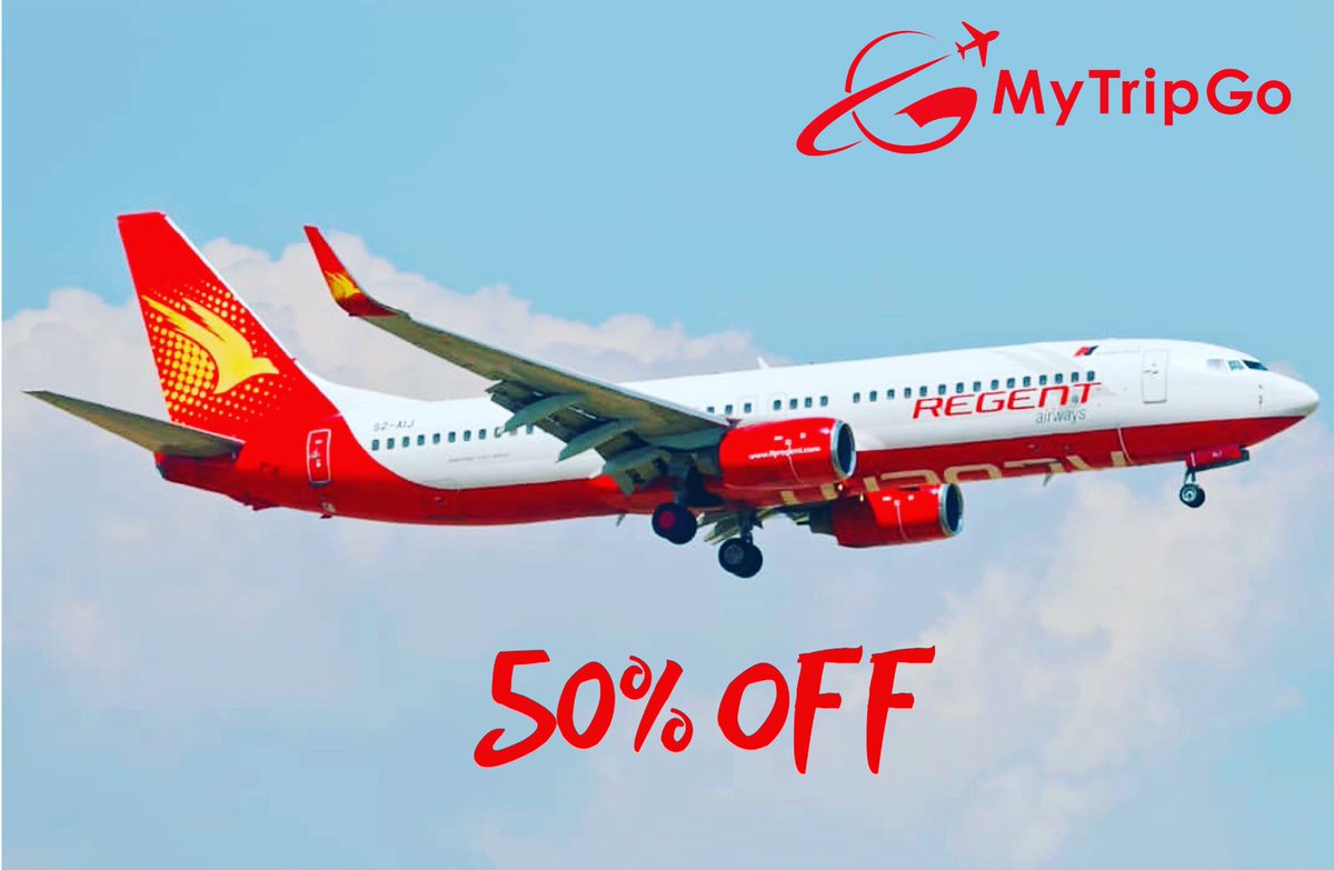 Celebrate Regent Airways 9th anniversary
50% OFF On Regent Airways Flight
Booking Period: Till 30th November 2019
#mytripgo #regentairways #flightdeal #coxbazar #kolkata #bangkok #flightoffer
#discount #besttravelagency