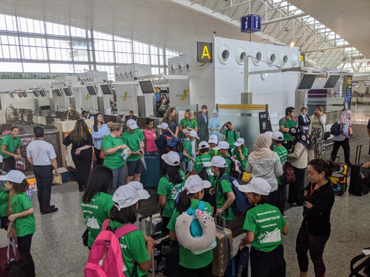 Year 6s off on their residential. Have a great trip!