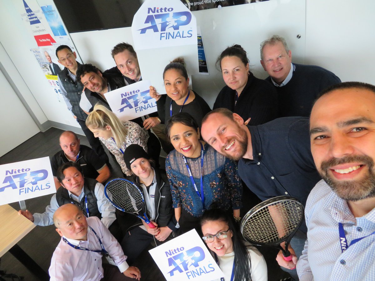 A selfie for a cause 🎾 The global business set Nitto Australia a challenge; take a selfie with as many team members as possible and Nitto would make a donation to UNICEF for each staff member featured. #nittoatpfinals #atp #tennis #london #halloween