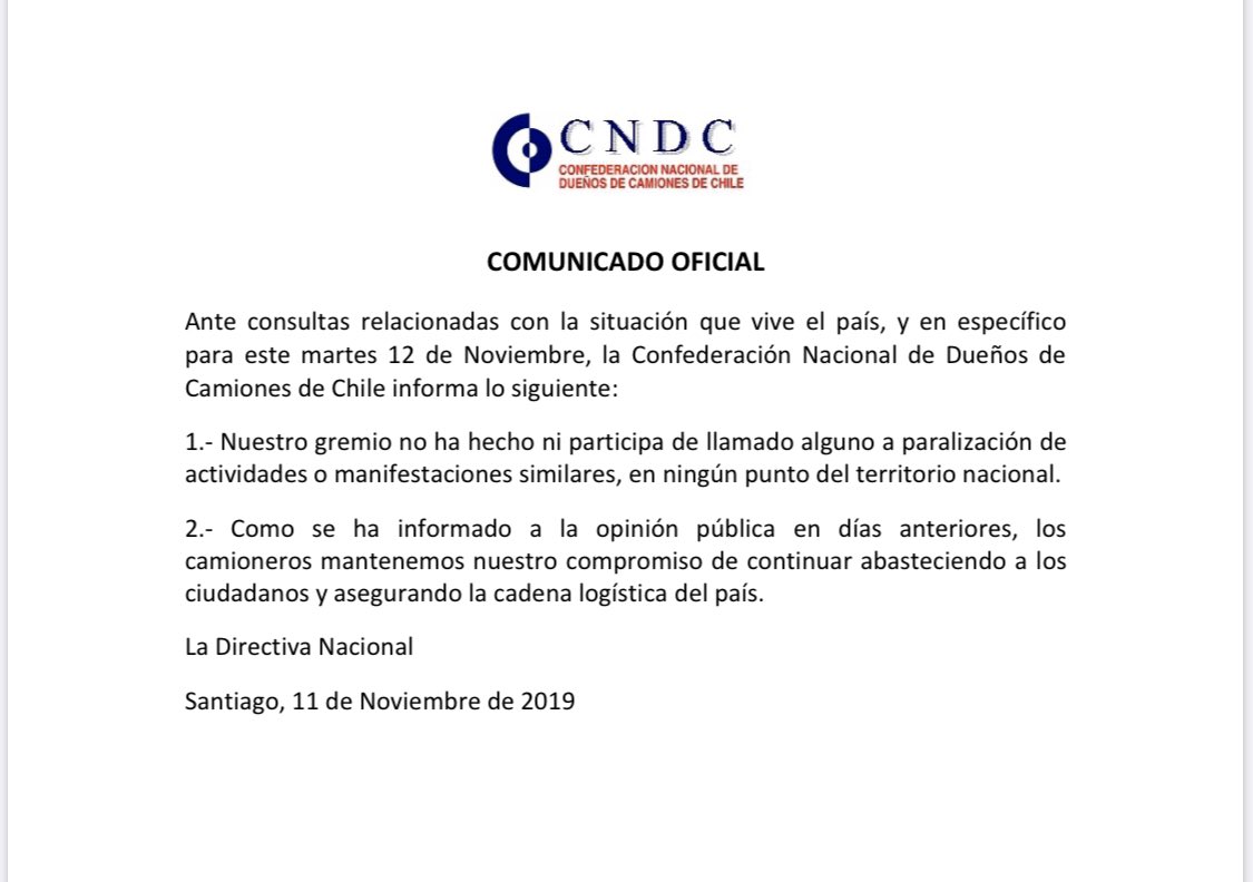 fdoarab's tweet photo. Esta es la actitud!! Diversos gremios del país manifiestan que no paralizarán. Hoy más que nunca necesitamos del compromiso de todos para sacar adelante 🇨🇱 de la situación que enfrenta. Nuestro país volverá a levantarse una vez + pese a que algunos solo desean caos y destrucción. https://t.co/3AzObvQZBR