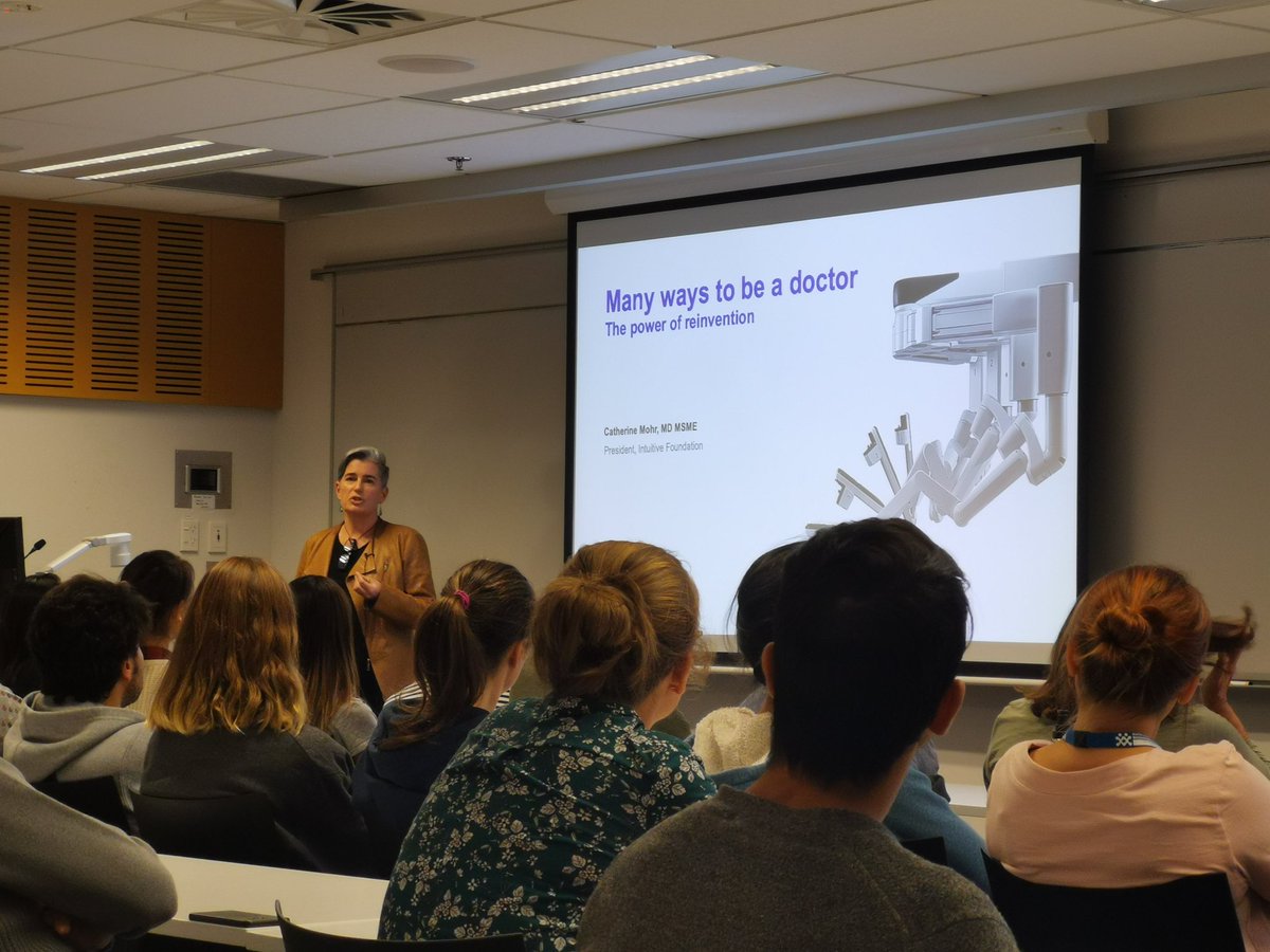 Great to see Catherine Mohr <a href="/IntuitiveSurg/">Intuitive</a> inspiring researchers and students @ABIaucklandacnz