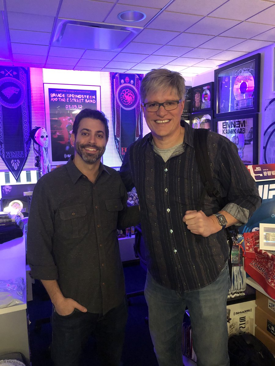 Finkerton's tweet photo. Thanks to @TomMarshall111 and Tebo for stopping by @SIRIUSXM today and jumping into a surprise #METDROP on @PhishRadioSXM! https://t.co/NQWpcQmrMK