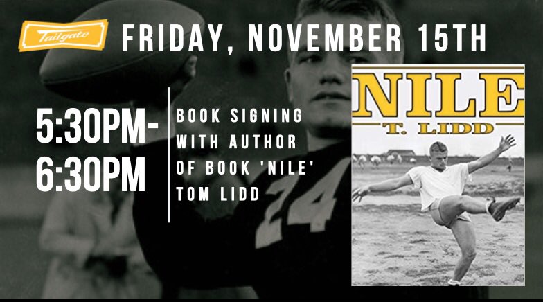 TailgateIowa's tweet photo. THIS FRIDAY! Beverage tasting hosted by John’s Grocery 4-6pm! 

ALSO, 5:30-6:30pm meet actor Shane Graham playing Nile Kinnick in new film The Ironmen and meet author Tom Lidd during a book signing for the inspirational ‘Nile’! https://t.co/JOXe8kMpLs