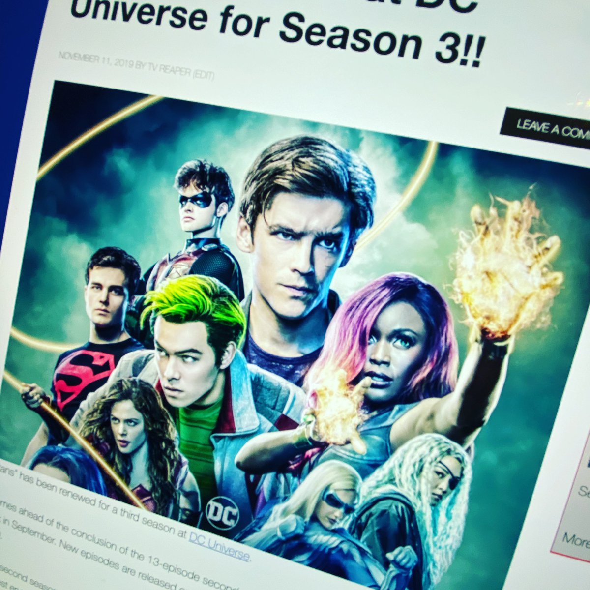 CancelRenew_TV's tweet photo. #titans #dcuniverse #renewed for Season 3!! Read more >> https://t.co/i3t88nn0UL https://t.co/boZanj3qVk