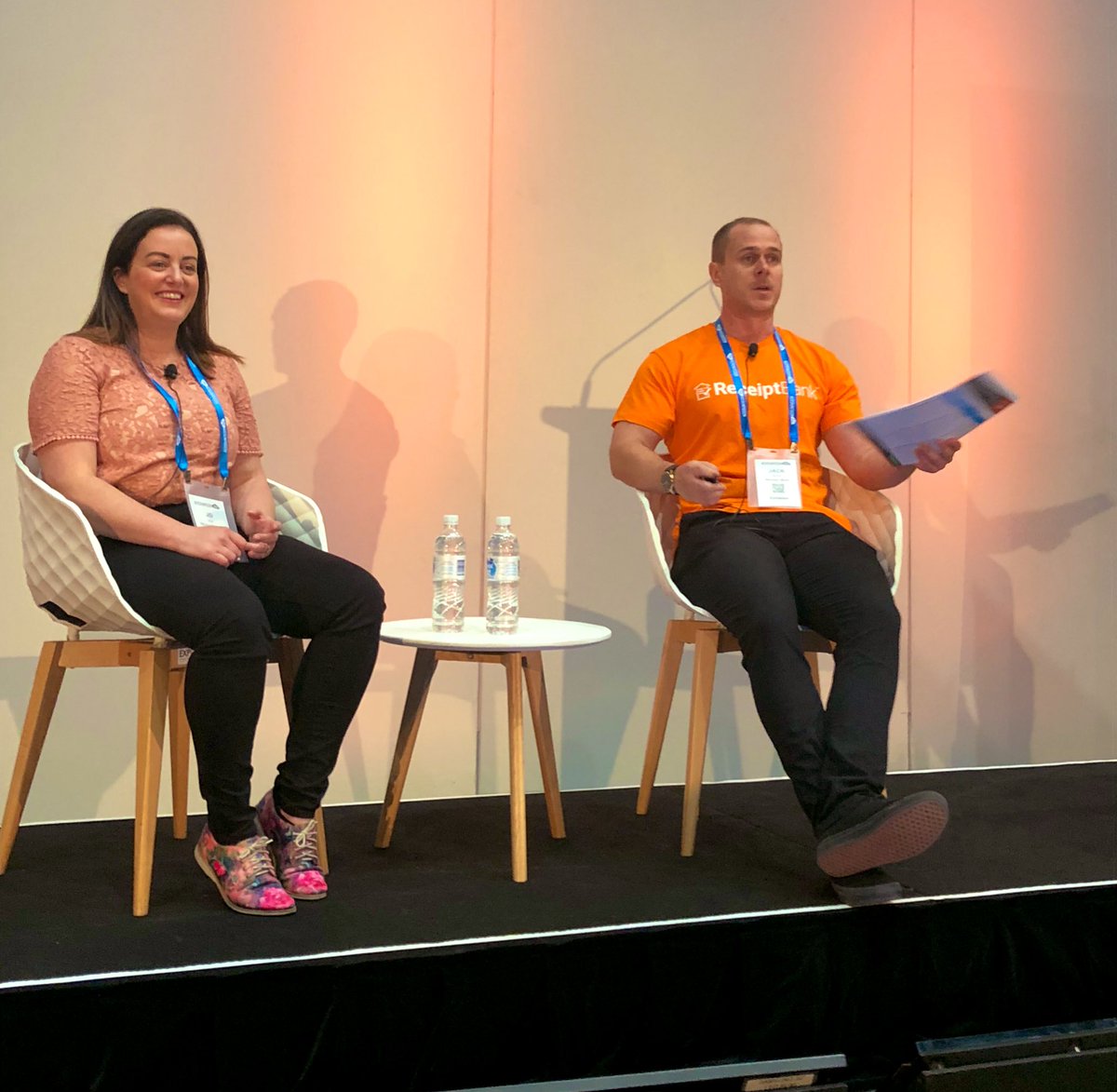 AliciaLMoreau's tweet photo. Loving hearing @JoDoye from @alluviafinance talk about how @Xero helped change how she deals with her clients 💙 #accountechlive https://t.co/NfnNJJX52l