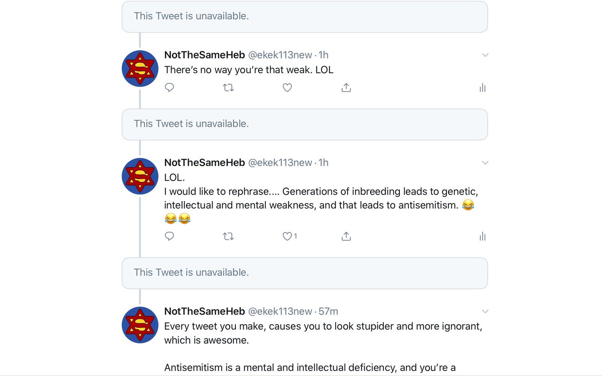 ShaulIshTov's tweet photo. Typical antisemites love to prove how stupid they are, and then delete everything as if that will change anything.
Don’t forget to say hi to your mom/sister/grandma/cousin when you go visit her, Jon. 👋 #InbredLoser #NaziFail https://t.co/5HOmbLHovm
