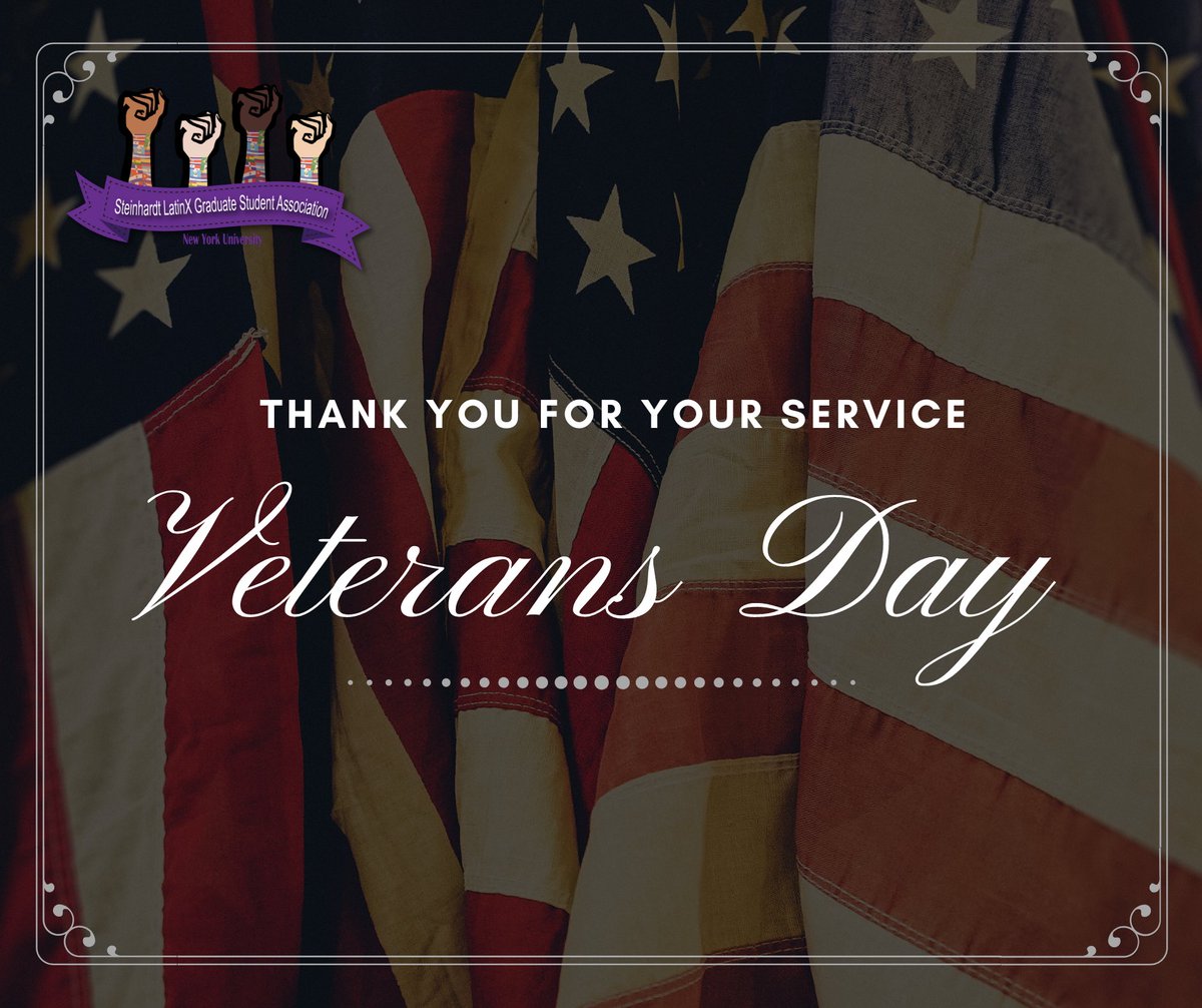 SLGSA_NYU's tweet photo. Happy Veterans Day 🇺🇸 Thank you to all who are serving and have served. We honor you today. 
. 
.
#VeteransDay #Veterans #InstaNYU #NYU #NewYorkUnivesity https://t.co/WC4urKvF1J