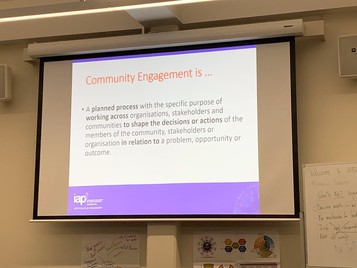 EltonConsulting's tweet image. Great conversation around #communityengagement at the IAP2 #EngagementEssentials session today. Reiterating the importance of articulating engagement intent to let the public know what can be influenced. 
No influence = No engagement.