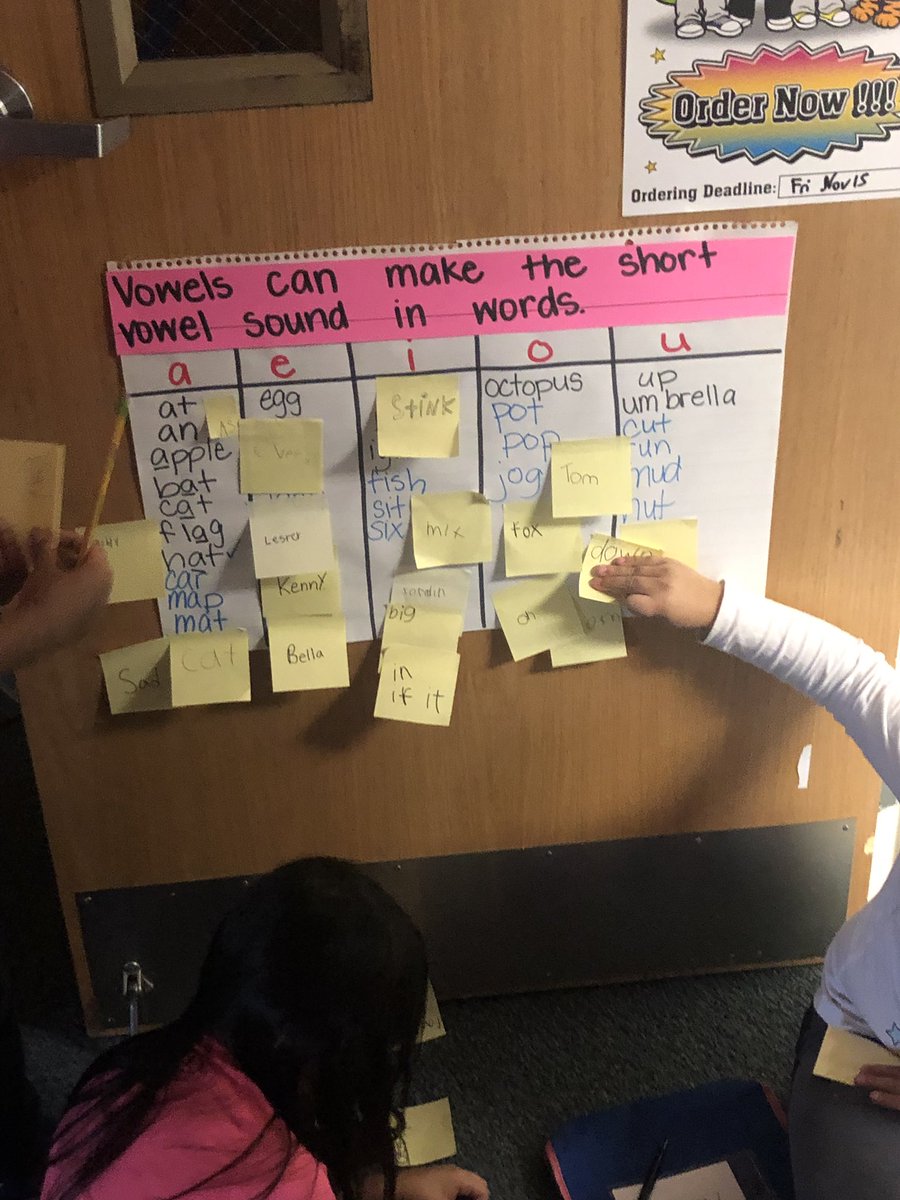 MsWalkerIn2nd's tweet photo. We’ve been on the short vowel HUNT! Searching through text in the classroom and even our own books for short vowels. #hardworkpaysoff #secondgraderocks #wordstudy @BaileysES_FCPS @kerryoames https://t.co/yk24lvXOYD