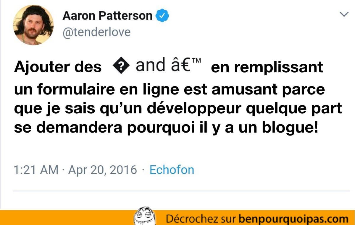 ben_pourquoipas's tweet image. Quand tu veux que le développeur se pose des questions

buff.ly/2X6fEgn

#benpourquoipas #geekfr #gamefr #formulaire #humourdecon #mortderire #humour #drole #ordinateur #gameurfr #programmeur #jeuvideo #drolehumour #esports #jeuxvideos #droles #jeuxvideo #gamingfr