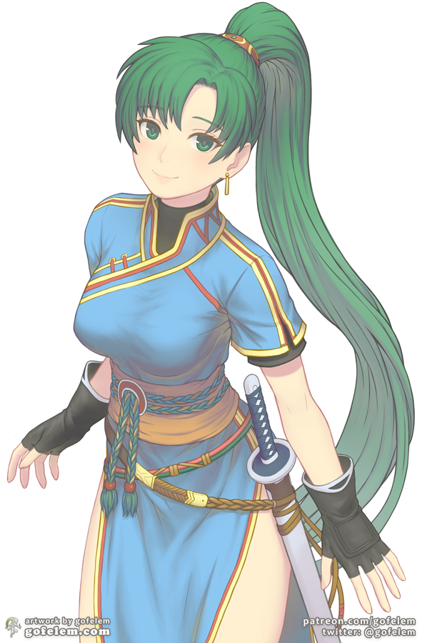 I painted another Lyn fanart from Fire Emblem: Blazing Blade. 