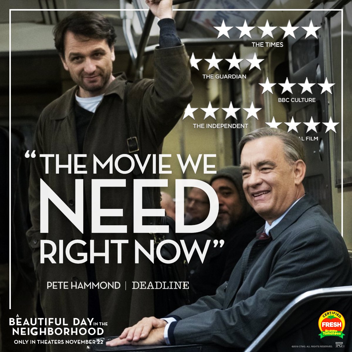 This Thanksgiving, invite your family and friends to “the movie we need right now.” #ABeautifulDayMovie 11.22.19.