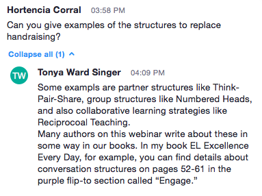 MrsGill_'s tweet photo. Move from silence to conversations in the classroom. Replace hand raising with scaffolds to structure conversations...be intentional in your design.
How? ⬇️⬇️⬇️ @TonyaWardSinger #elexcellence https://t.co/K1Dw0CRkMZ