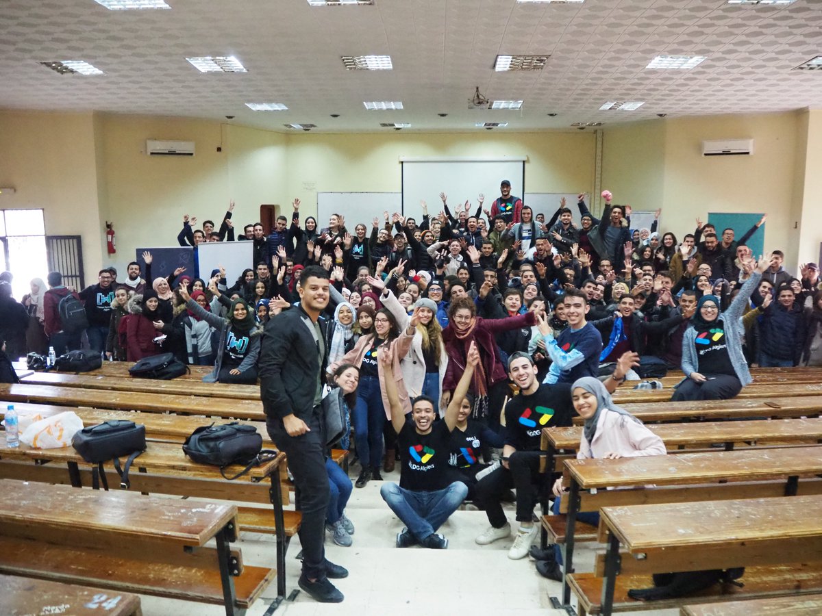 GDG_Algiers's tweet photo. It was great seeing all these new people today who came interested to know more about @gdg and @WomenTechmakers and about joining us in doing cool things that matter to the community! 😍

So, you wanna take part too? Then apply now! By filling this form 👉 https://t.co/hw0N9K92fB https://t.co/ESQQS7hvpf