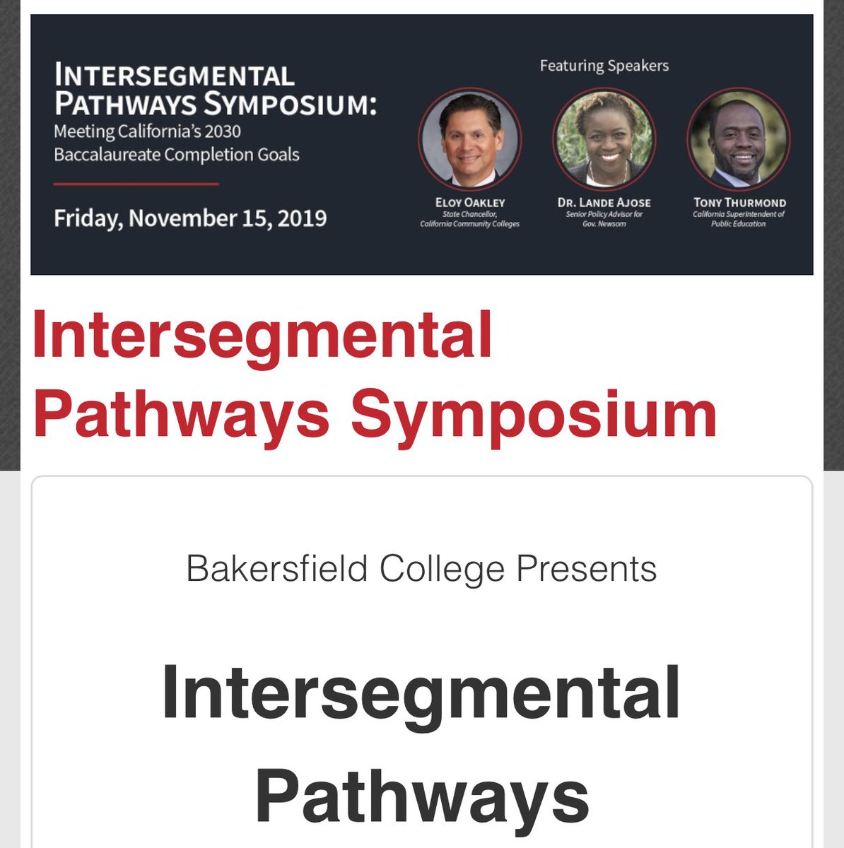 lara_brady's tweet image. Just one more day to register for the Intersegmental Pathway Symposium at ⁦@BAKcollege⁩. You don’t want to miss it. #BCIPS #intersegmental #GuidedPathways