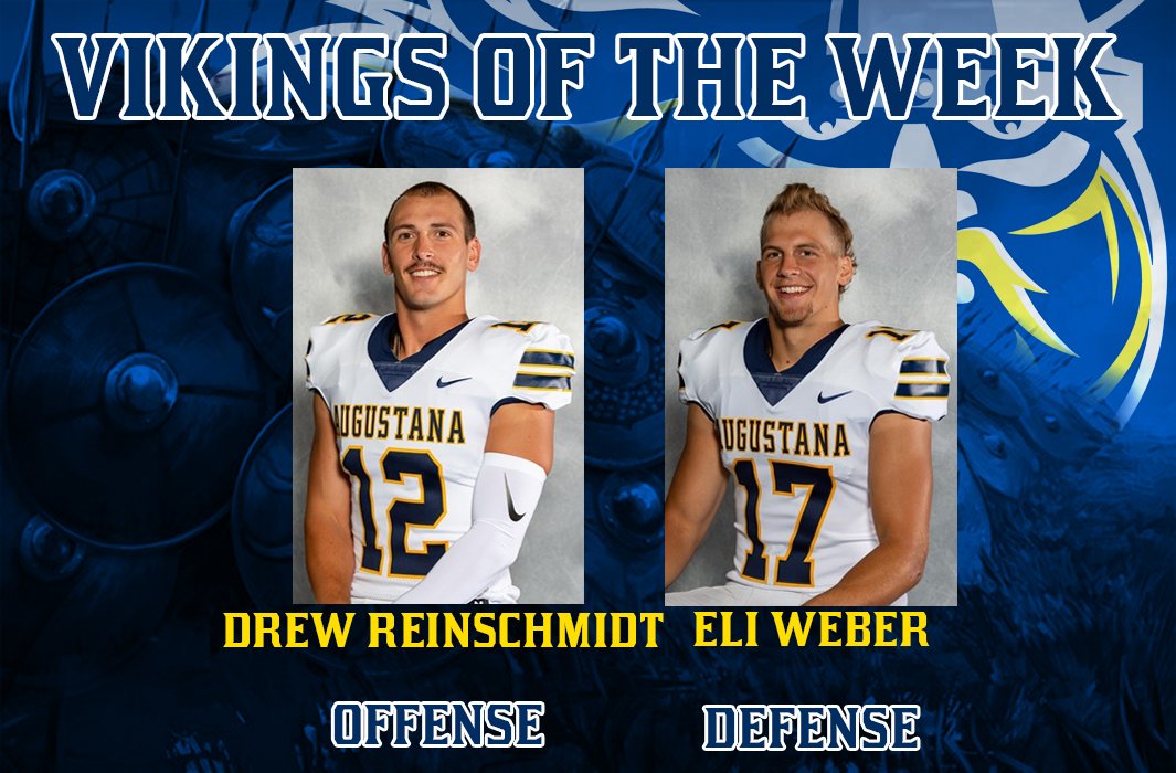 AugieFB's tweet photo. ⚔ Vikings Of The Week ⚔

Offense - @reinschmidt12 🛫
Defense - @eliweber17 🔐

KODAKS: 
Offense - @CJjames5474 🚂
Defense - @5Hoops 🛑
Special Forces - @WallaceHaden 📶
 
#BeTheRock | #BuildingChampions https://t.co/gPryck2acG