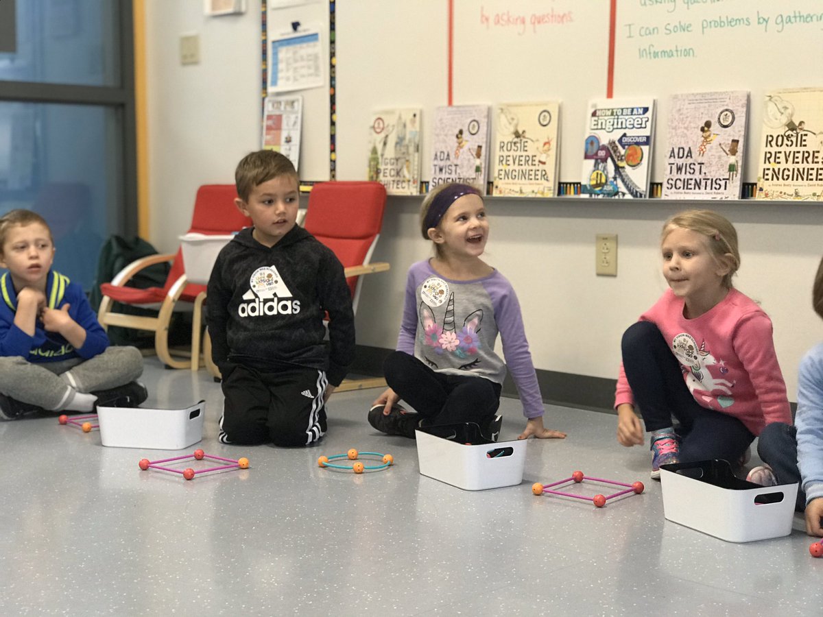 kellyannefitch's tweet photo. Check out 4K’s 2-D shape creations (using Geo Tools) in STEAM...lots of great hands-on problem-solving today! #ETlearningignitED https://t.co/WsK5bBPNuP