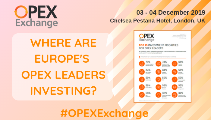 Where are #OPEX leaders from Europe’s biggest companies looking to invest?

Check out where <a href="/AvivaUK/">Aviva UK</a>, <a href="/HSBC_UK/">HSBC UK</a>, <a href="/JLR_News/">JLR</a>, <a href="/Unilever/">Unilever</a> &amp; more are looking to invest in 2020.

>> bit.ly/2MetoAB <<

#OPEXExchange  #OperationalExcellence #ProcessExcellence #OPEX