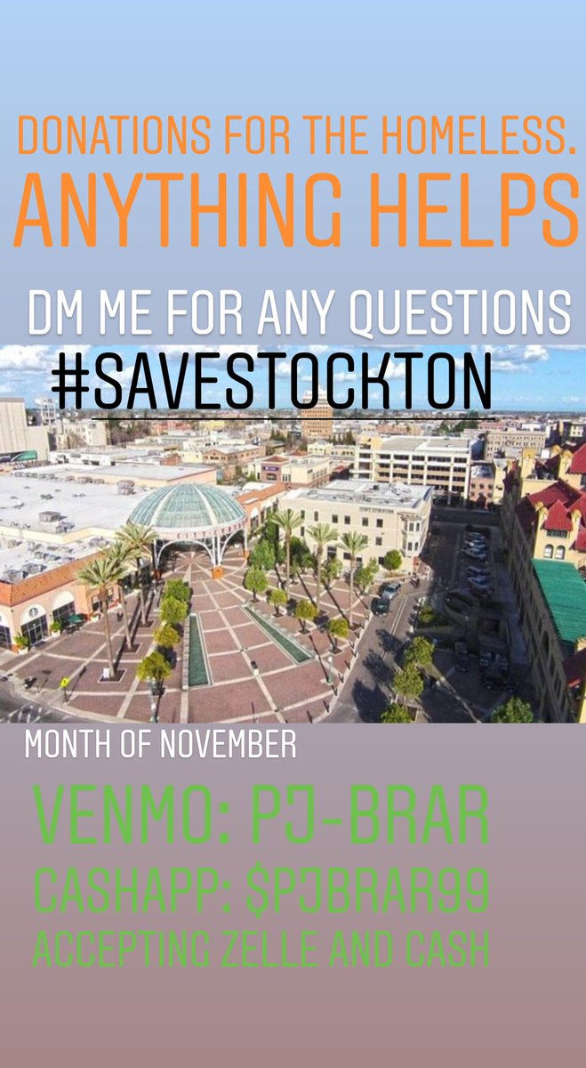 PJ_BRAR's tweet photo. Taking donations for the homeless!!
I am not sure what we will serve this month but it will be something more healthier and beneficial.
If you have any questions plz DM me.
Venmo: Pj-Brar
Cashapp: $PJBRAR99
ACCEPTING ZELLE AND CASH
#SaveStockton https://t.co/3zw0juHYsi