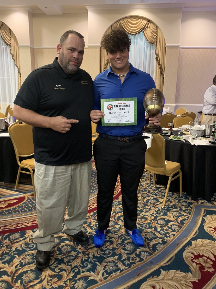 So blessed to be selected as the first lineman Quarterback Club player of the week. Thank you so much!