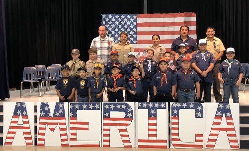 perezpioneers's tweet photo. So proud of Perez Cub Scout Troop 128 for posting colors at today’s #VeteransDay Celebration! They did awesome! #colorguard #troop128 #PioneerPride 🇺🇸 https://t.co/9m7zwoPQji