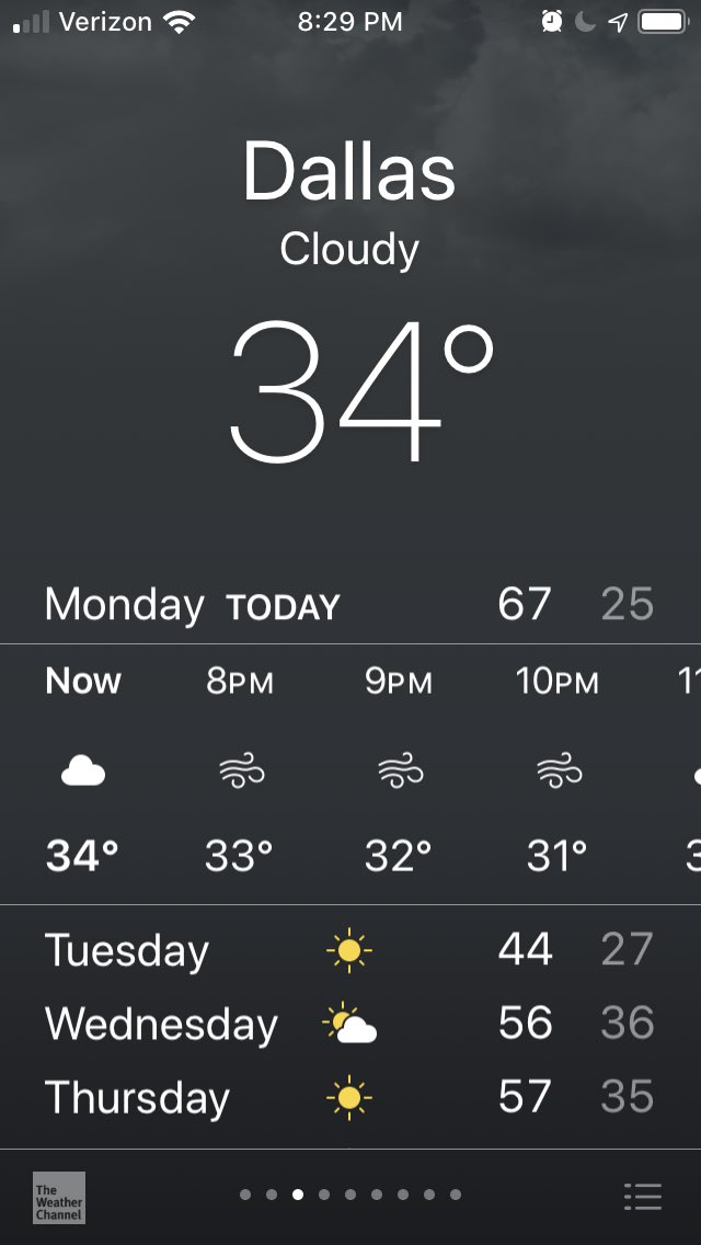 JennaWils's tweet image. I’m heading to Dallas tomorrow and it’s 30 degrees rn, tomorrow is in the 40s WHAT IS WRONG WITH THE WORLD?! @MikeTaylorwx @KevinJeanes @HallyVogelWXYZ @rexroth7wxyz 
#realquestion #iwantanswers
#wintercanwait