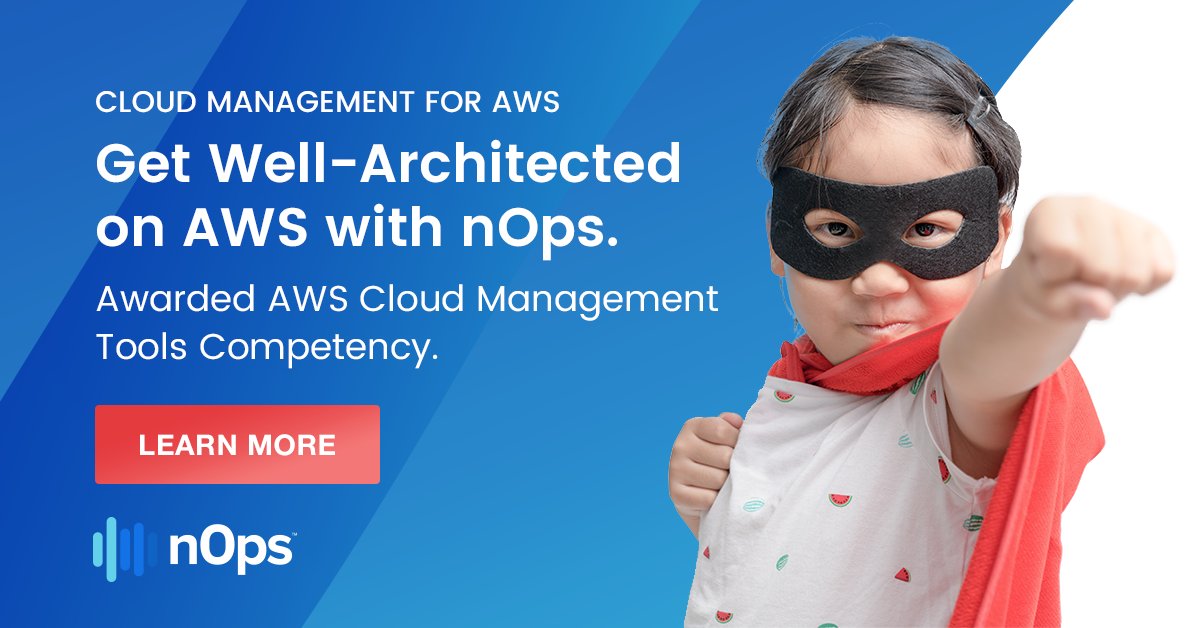 nopsio's tweet photo. Know how to get #WellArchitected and #ContinuousCompliance? Start using nOps, a #CloudManagement tool that has earned #AWSCloudManagement Tools Competency recognition. @AWS_Partners #DevOps https://t.co/M4IhSbkJEO https://t.co/7Y6ib6tWTT