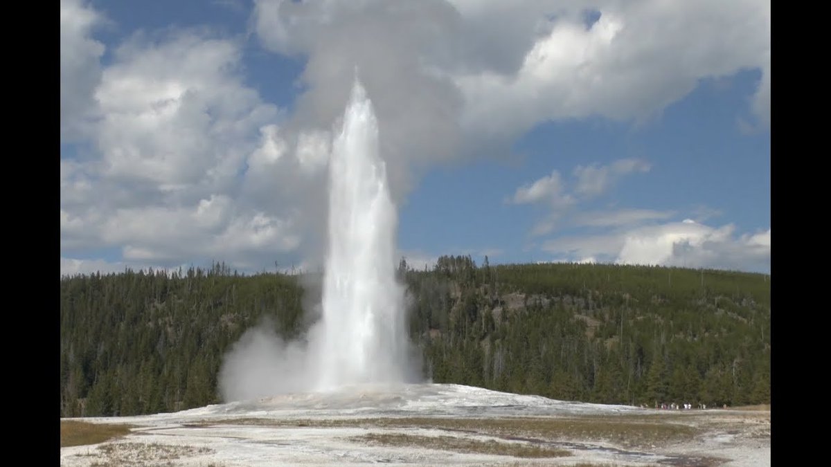 Vortexes can push up or pull down. An example of an upward pushing vortex would be a spot like this active volcano.Old faithful is also an upward power vortex. 'An artesian well is another example.