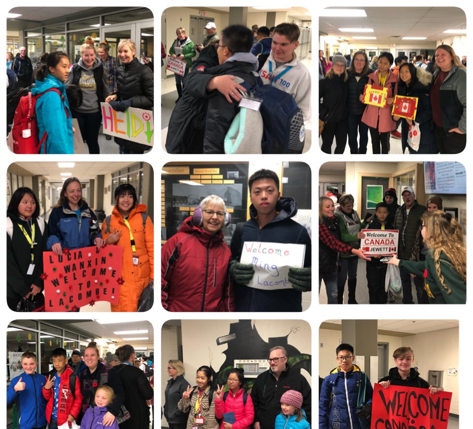 wolfcreekint's tweet photo. Students are welcomed to Central Alberta by their host families! We have such great host families that make our international students feel welcome! #wcilp #StudyInAlberta #ceg3 #Lacombe #Blackfalds #Rimbey https://t.co/93O9J1K9yB https://t.co/qyJN2EvQRh