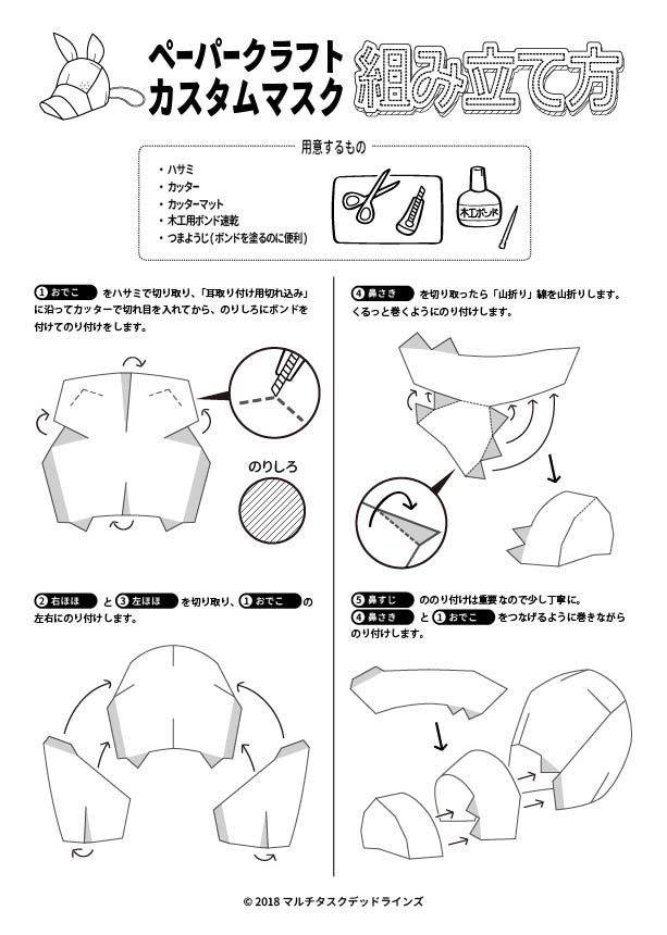 ペーパークラフトマスク カメーンズ Kamens Twitter ペーパークラフトマスク カメーンズ Kamens Twitter