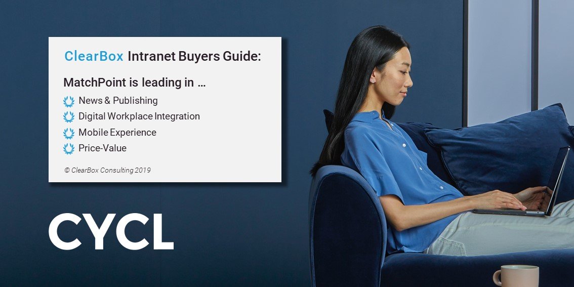 Best-in-class "Digital Workplace Integration", "News &amp; Publishing", "Mobile Experience" and  leader in Price-Value: MatchPoint brilliert erneut im "ClearBox Intranet in-a-box buyers-guide" report. bit.ly/2Cw0Pu7