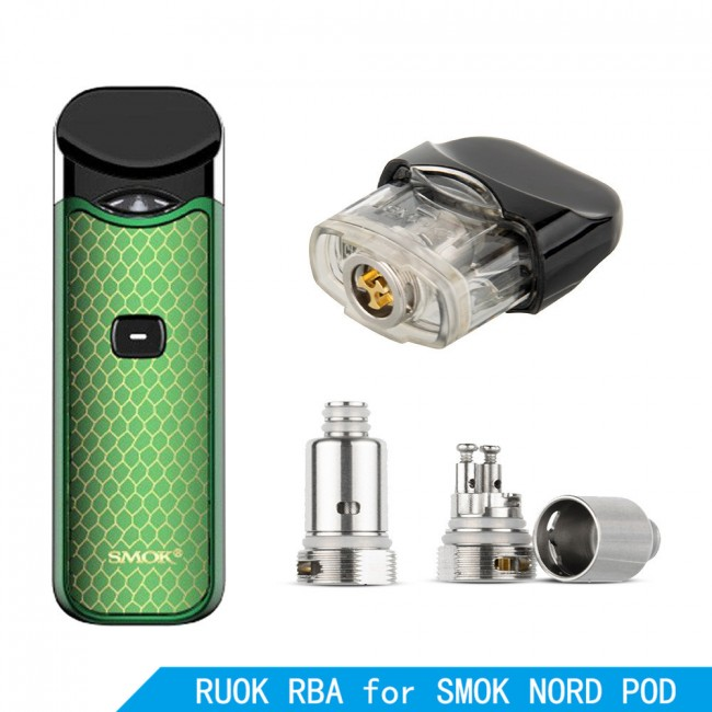 Reewape RUOK RBA Coil can help you enjoy the DIY experience for massive  vapor and purer flavor. RUOK RBA Coil is compatible with these great pod:  #SmokNord pod, #SmokRPM pod, #SmokFetchMini pod, #