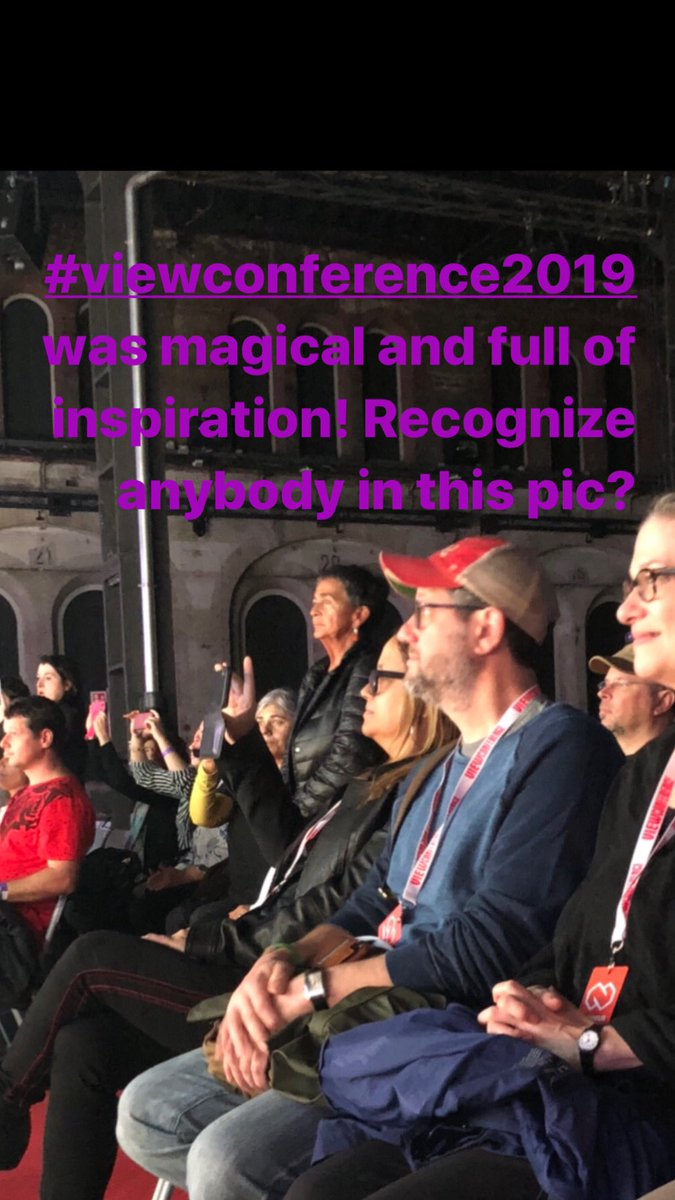 ViewConference's tweet photo. Sharing a memory from our latest edition of #viewconference. Do you recognize anyone in this pic? We are still in the depths of the Incredible inspiration and magic of #viewconference2019. @ViewConference @m_giacchino @littlejacket #angiewojak https://t.co/7D0qPA3pW0